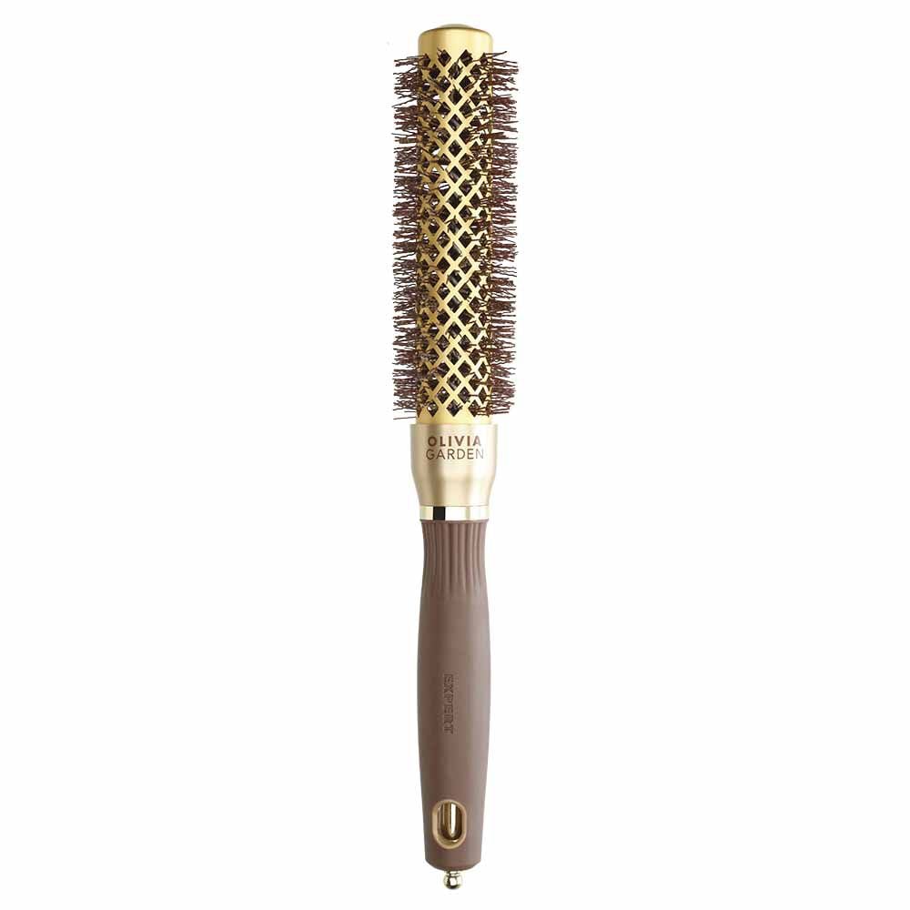 Olivia Garden Expert Blowout Round Hair Brush Speed Gold & Brown 25mm