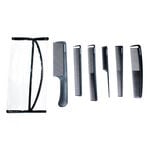 Salon Services Six Piece Comb Set Black
