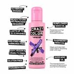 Crazy Color Semi Permanent Hair Colour Cream - Hot Purple 100ml