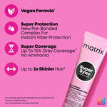 Matrix Super Sync Pre-Bonded Glossing Alkaline Demi-Permanent Hair Colour 6A Ash Cool 90ml